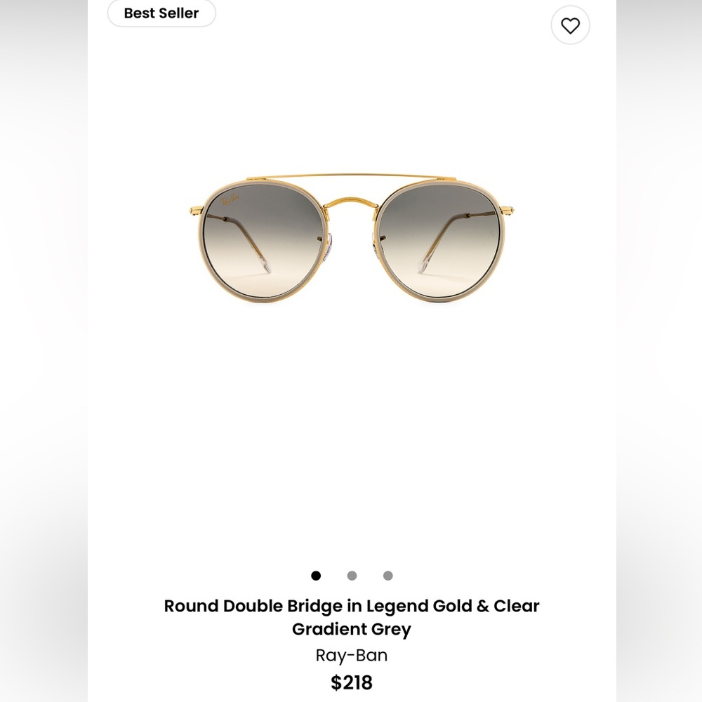 Ray-Ban Gold Frame Sunglasses with Gradient Lenses